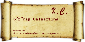 Kőnig Celesztina névjegykártya